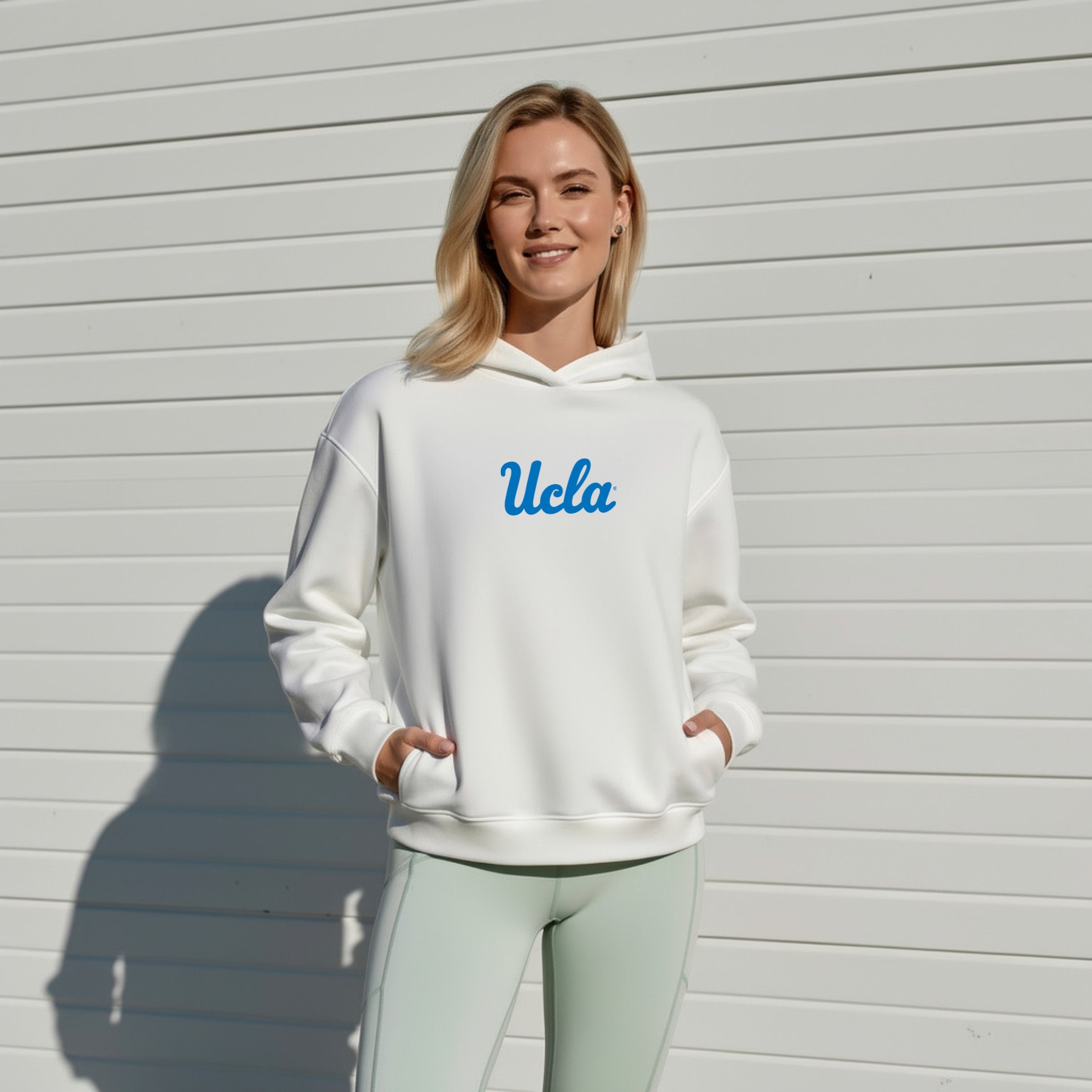 Oversized Zipper Pocket Hoodie Ucla
