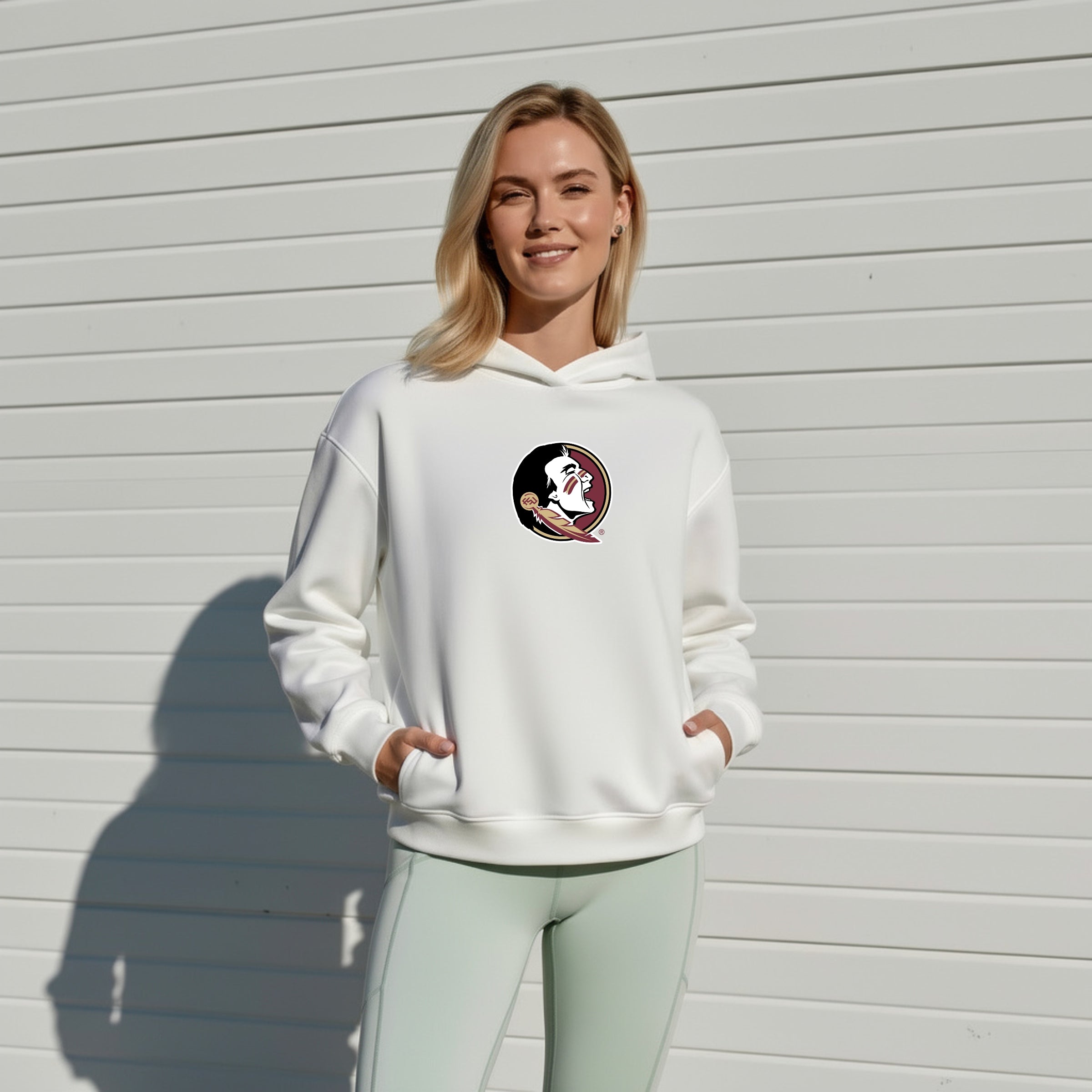 Oversized Zipper Pocket Hoodie Florida State