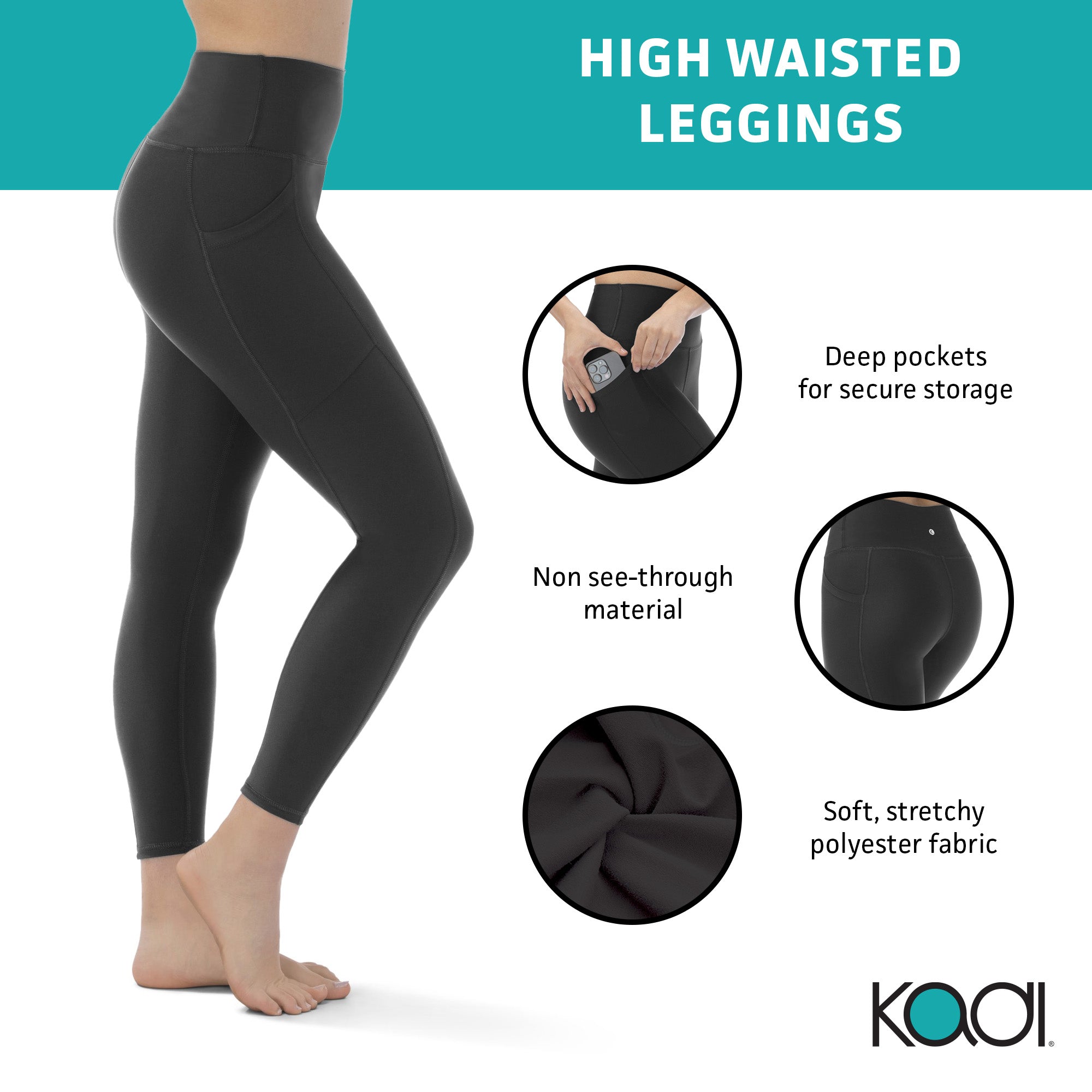 KADI BRAND LEGGINGS - BLACK