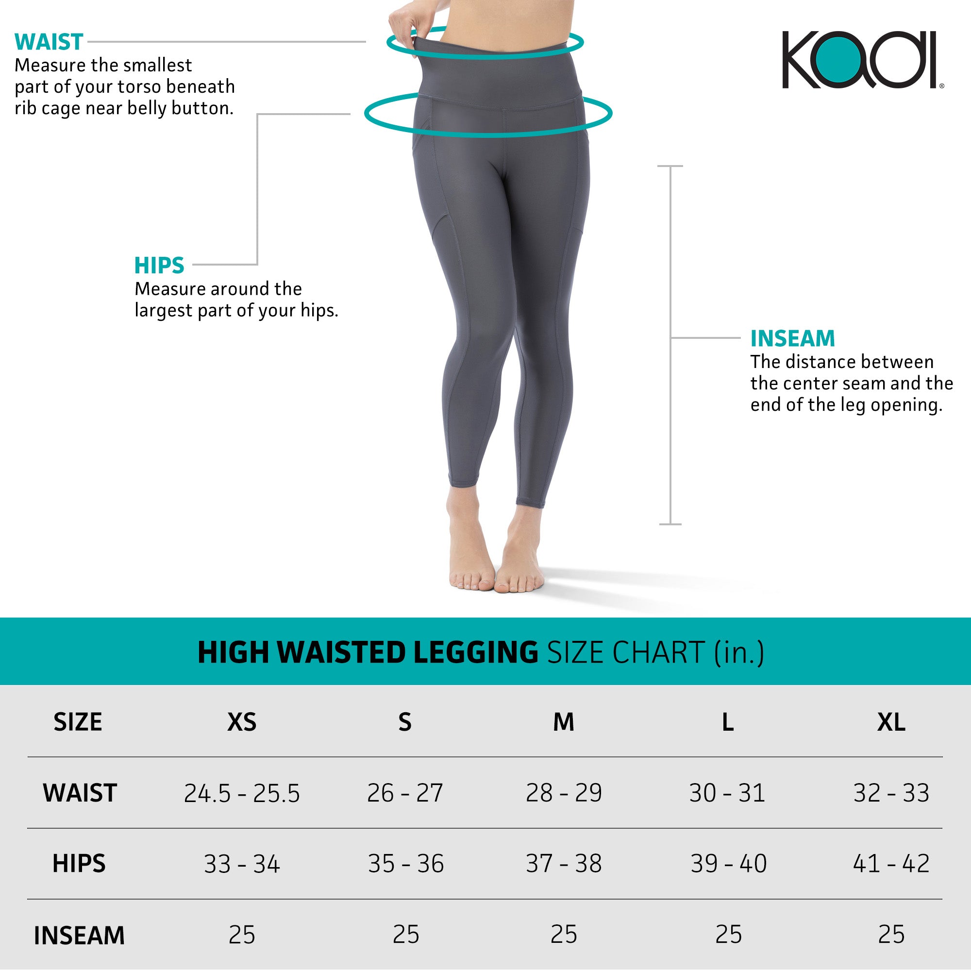 KADI BRAND LEGGINGS - CHARCOAL