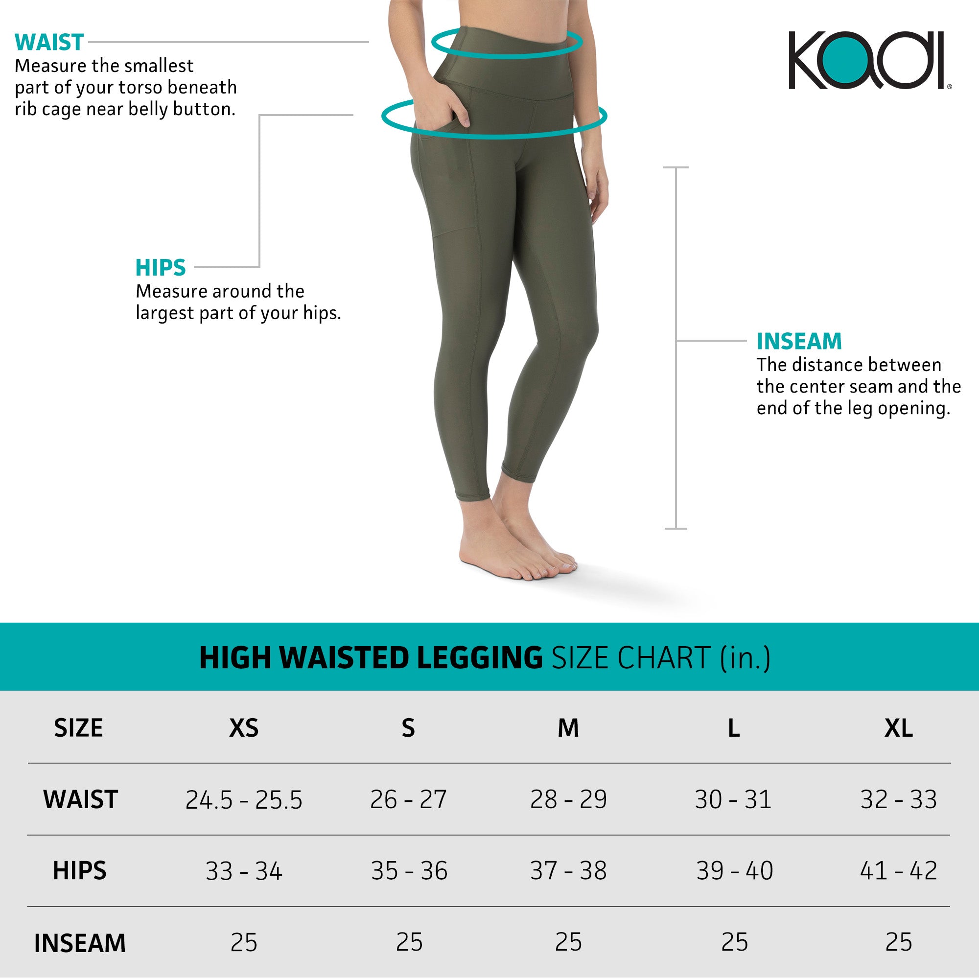 KADI BRAND LEGGINGS - DEEP LICHEN