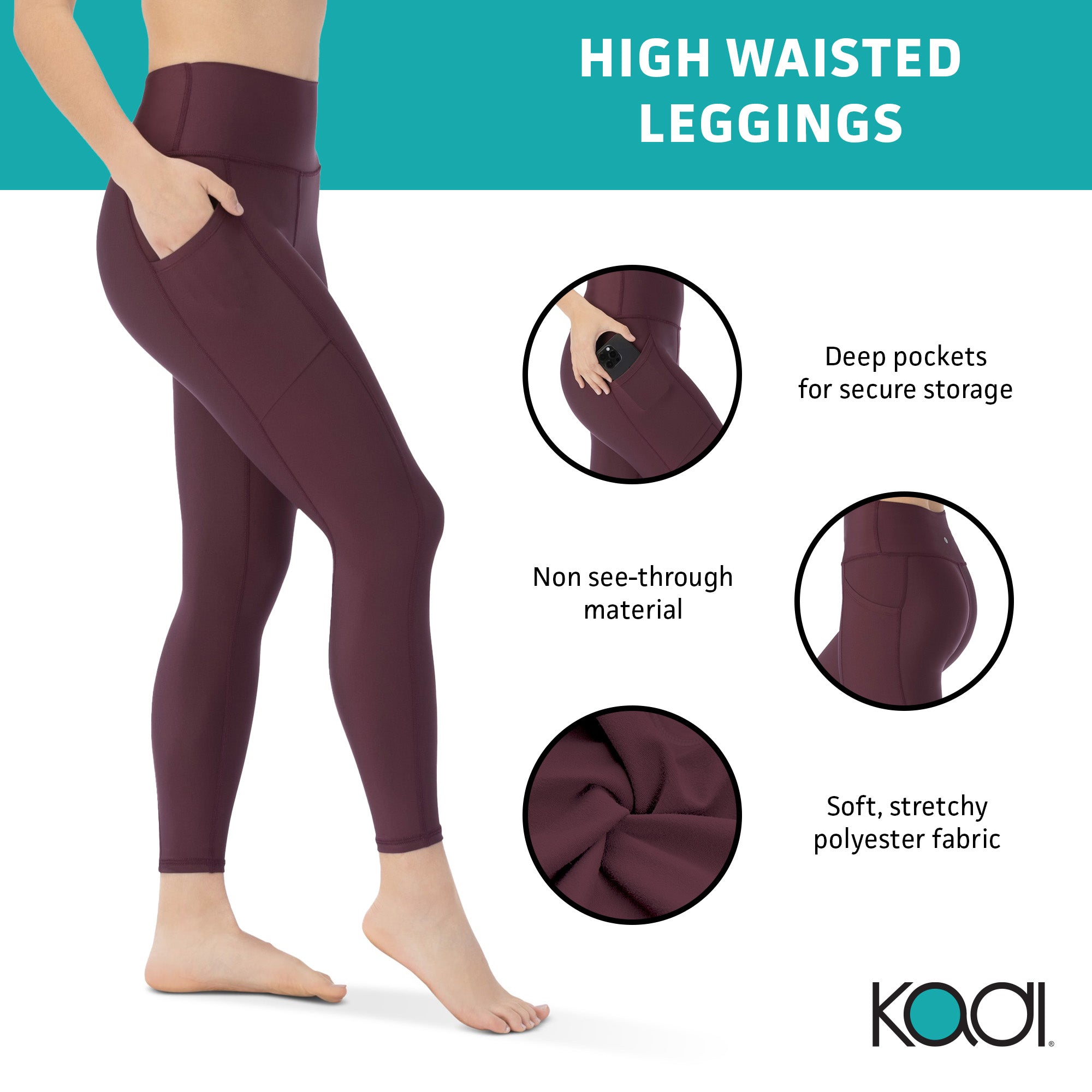 KADI BRAND LEGGINGS - WINE