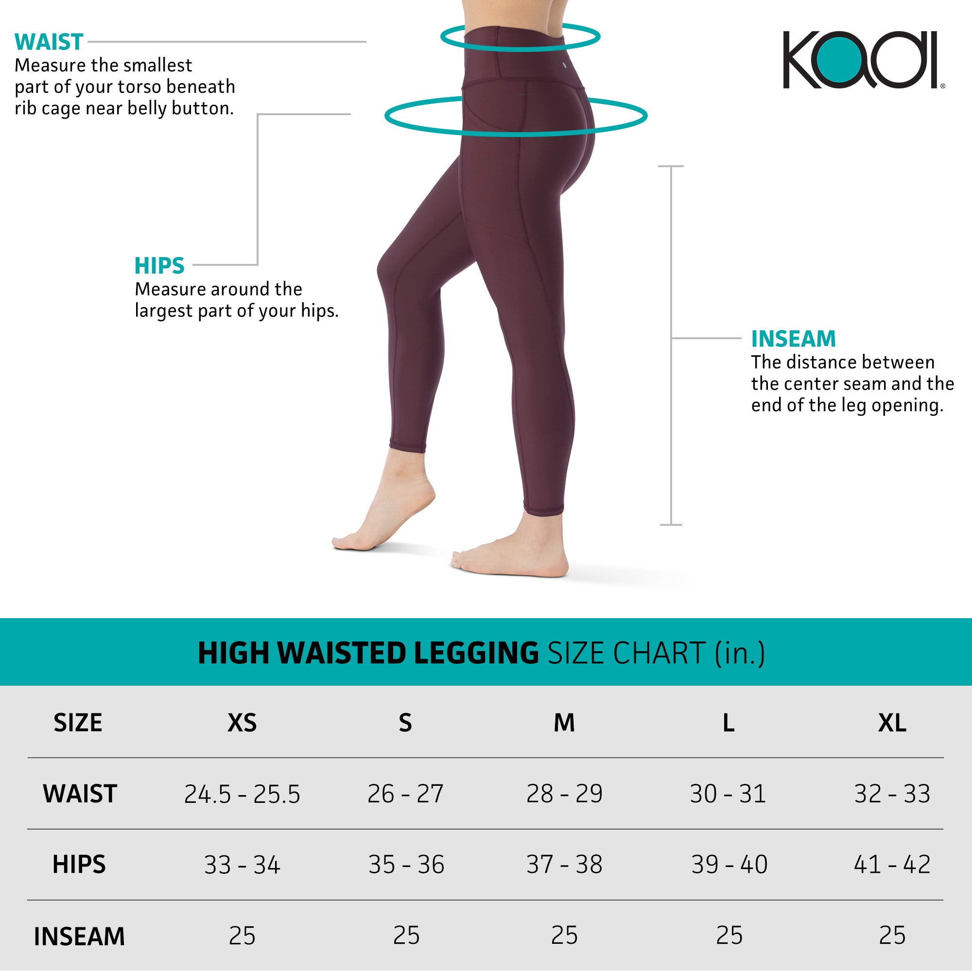 KADI BRAND LEGGINGS - WINE