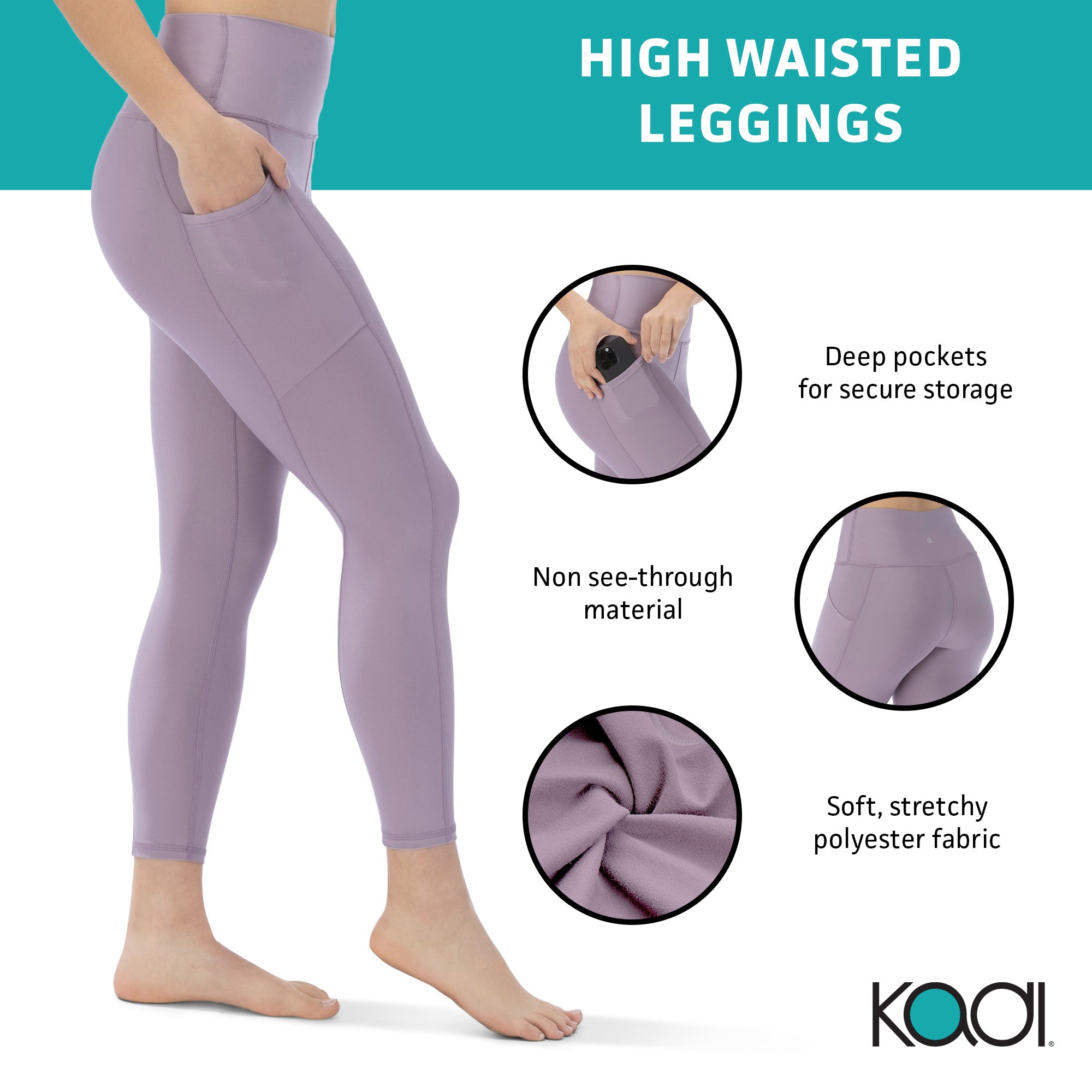 KADI BRAND LEGGINGS - MAUVE SHADOW