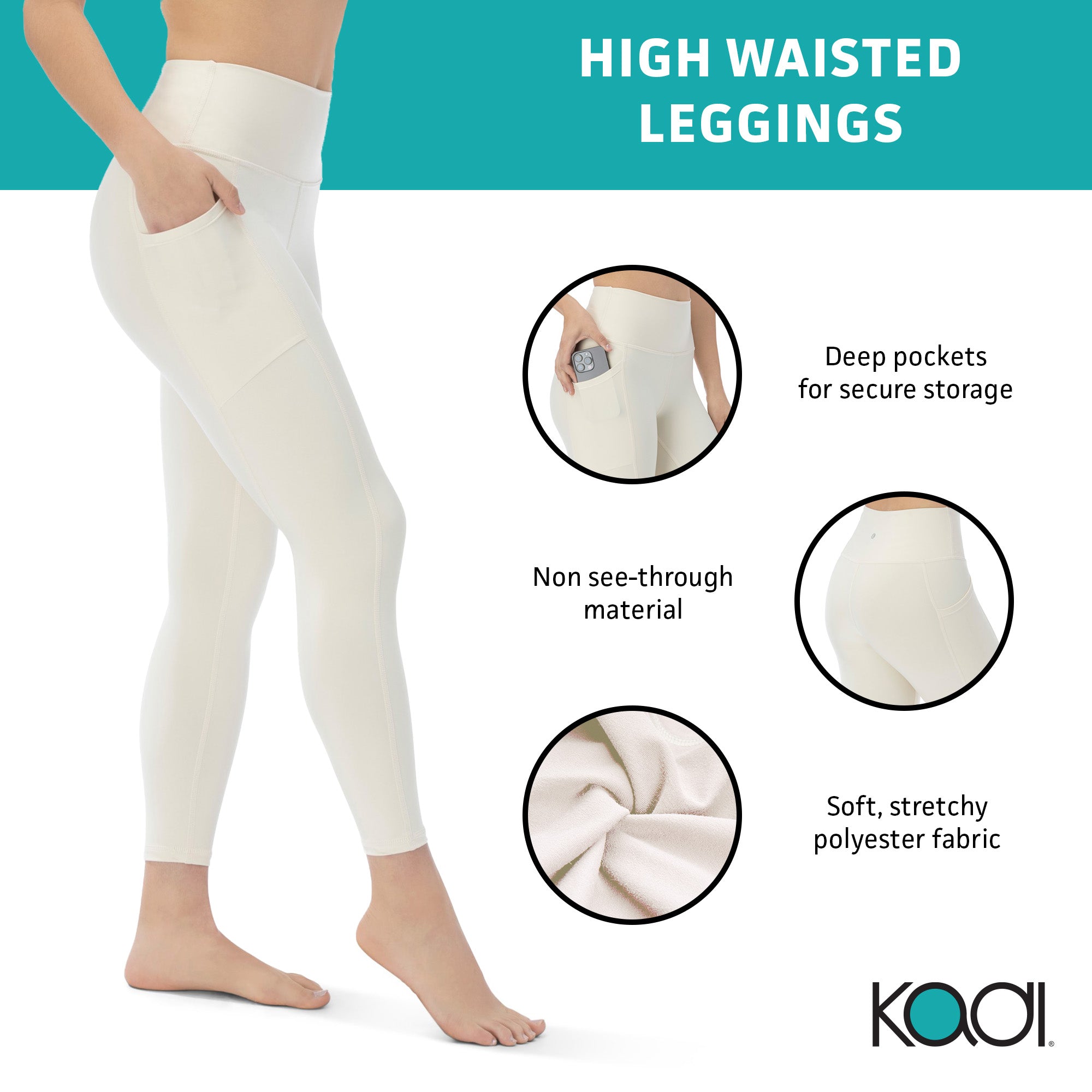 KADI BRAND LEGGINGS - MARSHMELLOW