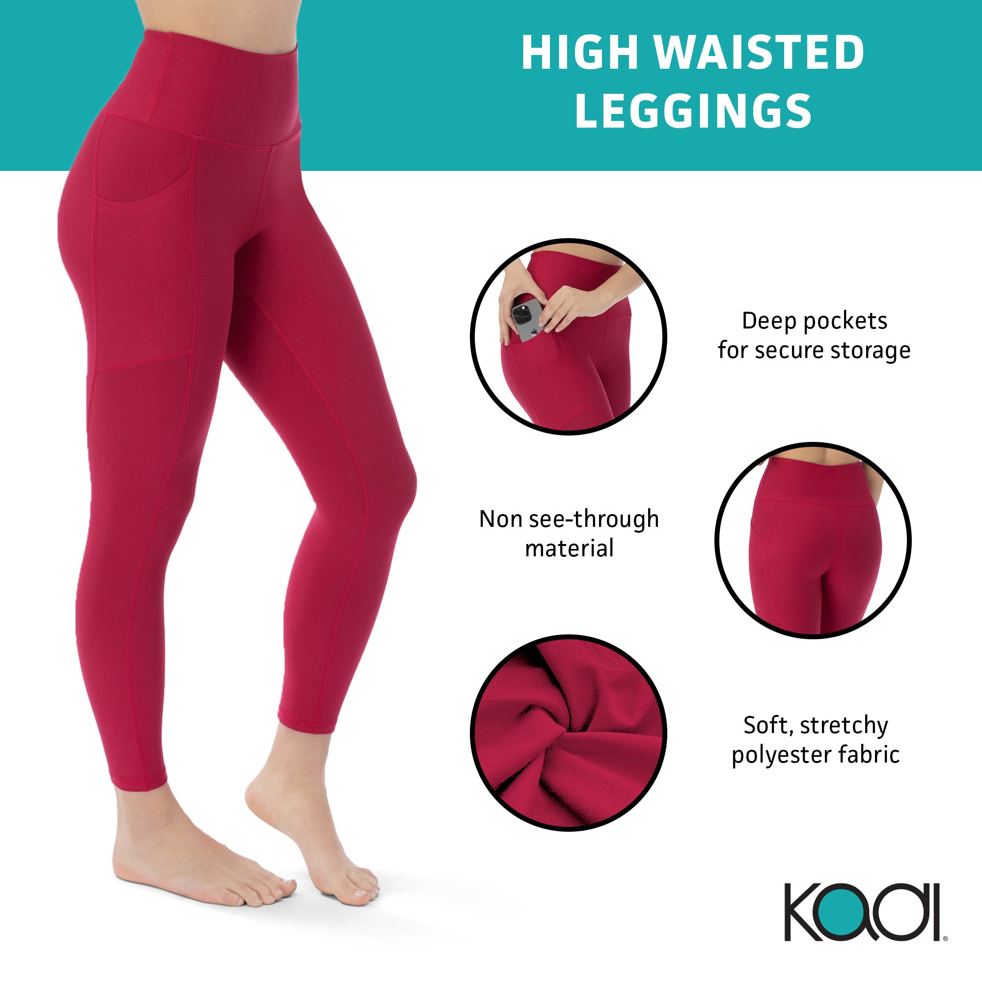 KADI BRAND LEGGINGS -CHILI RED