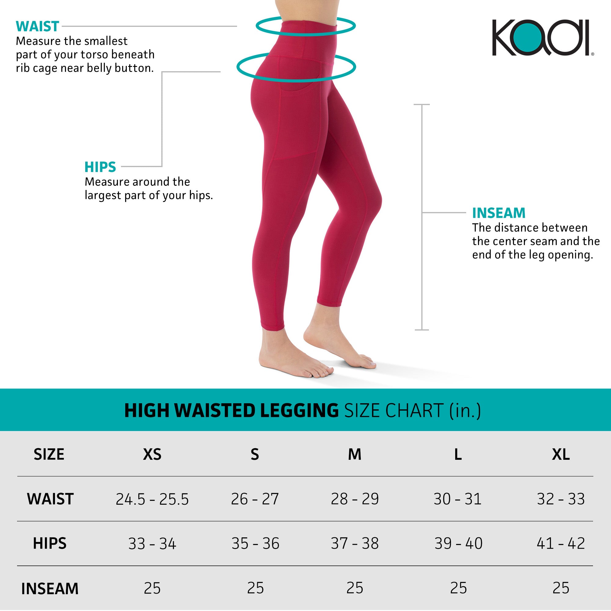 KADI BRAND LEGGINGS -CHILI RED