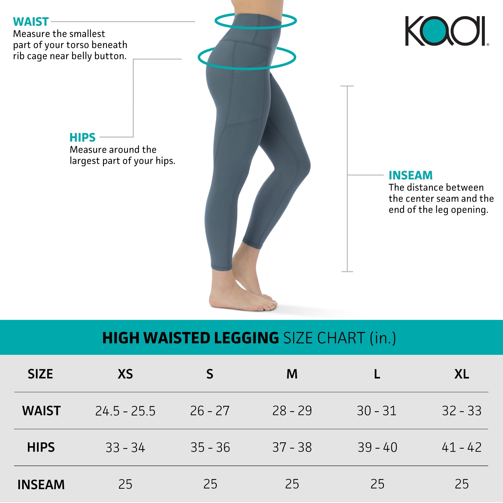KADI BRAND LEGGINGS - STORM CLOUD