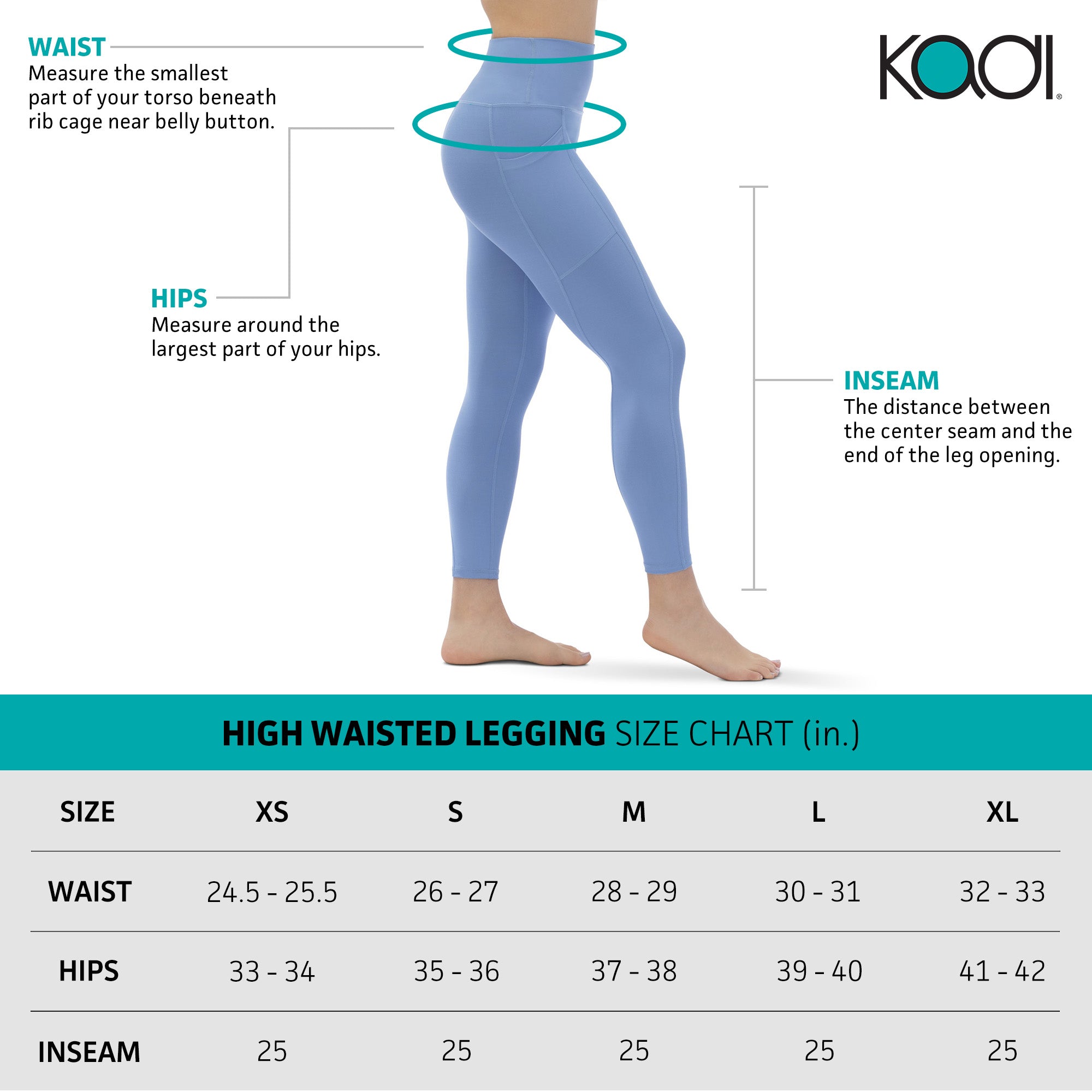 KADI BRAND LEGGINGS - SKY