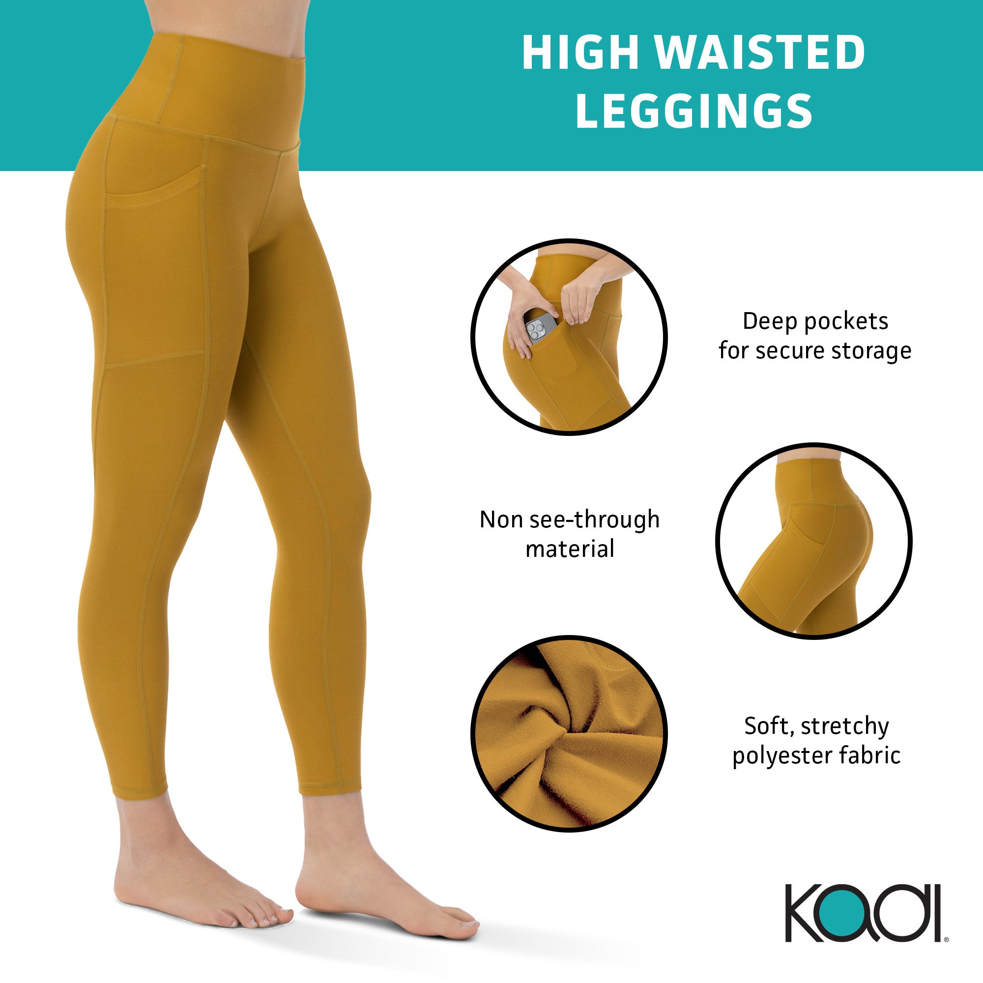 KADI BRAND LEGGINGS - WARM OLIVE