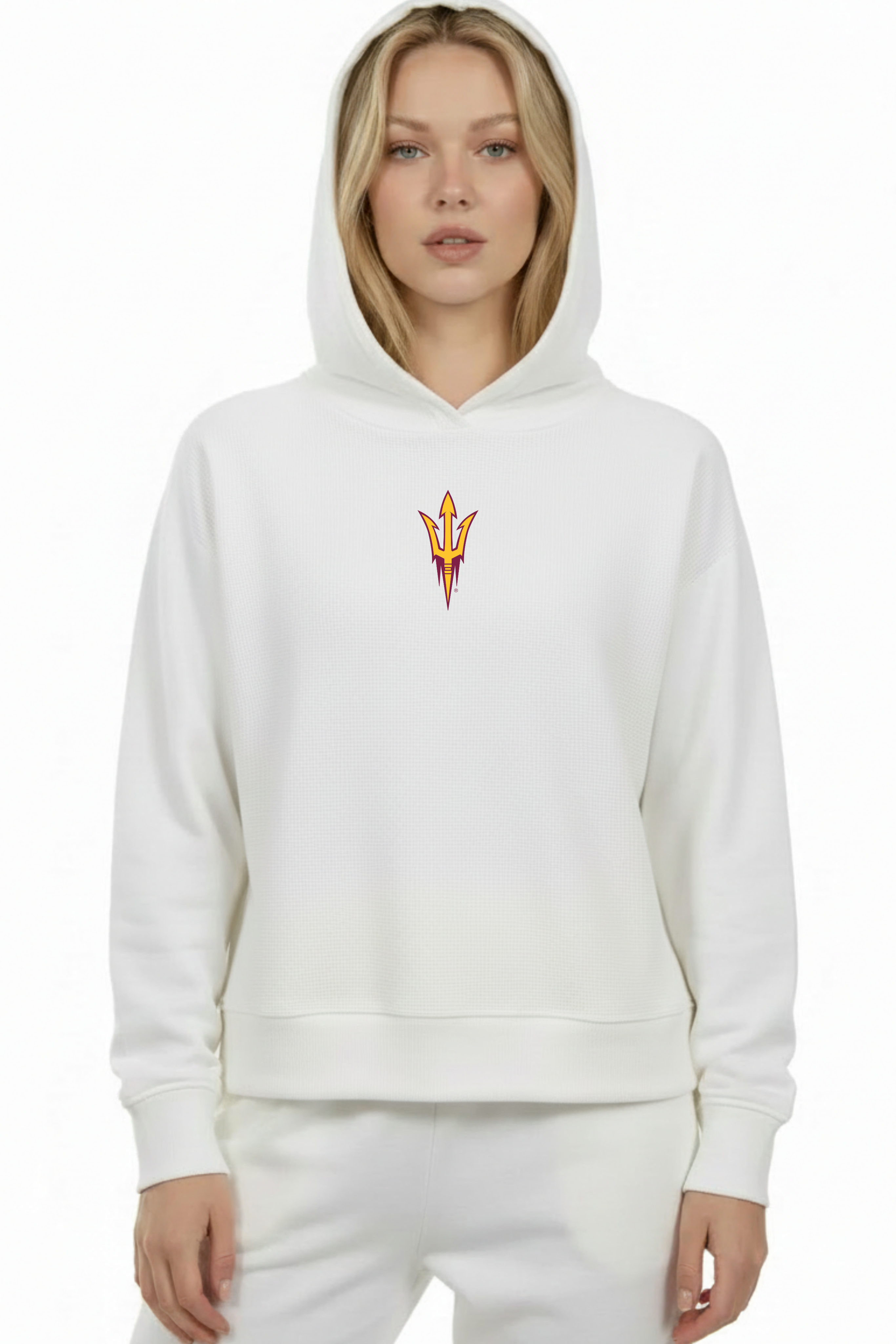 Relaxed Fit Waffle Hoodie Arizona State