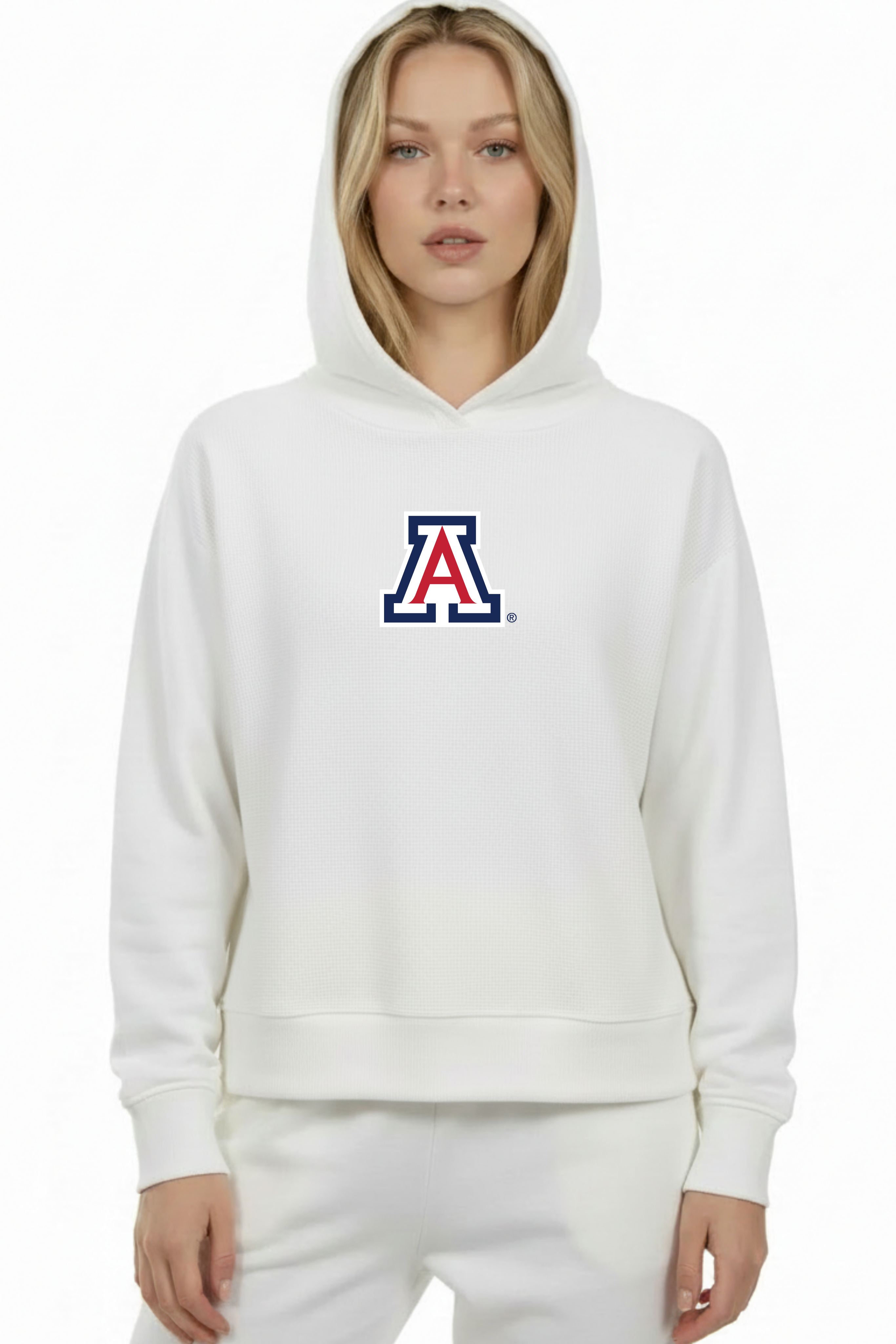 Relaxed Fit Waffle Hoodie Arizona