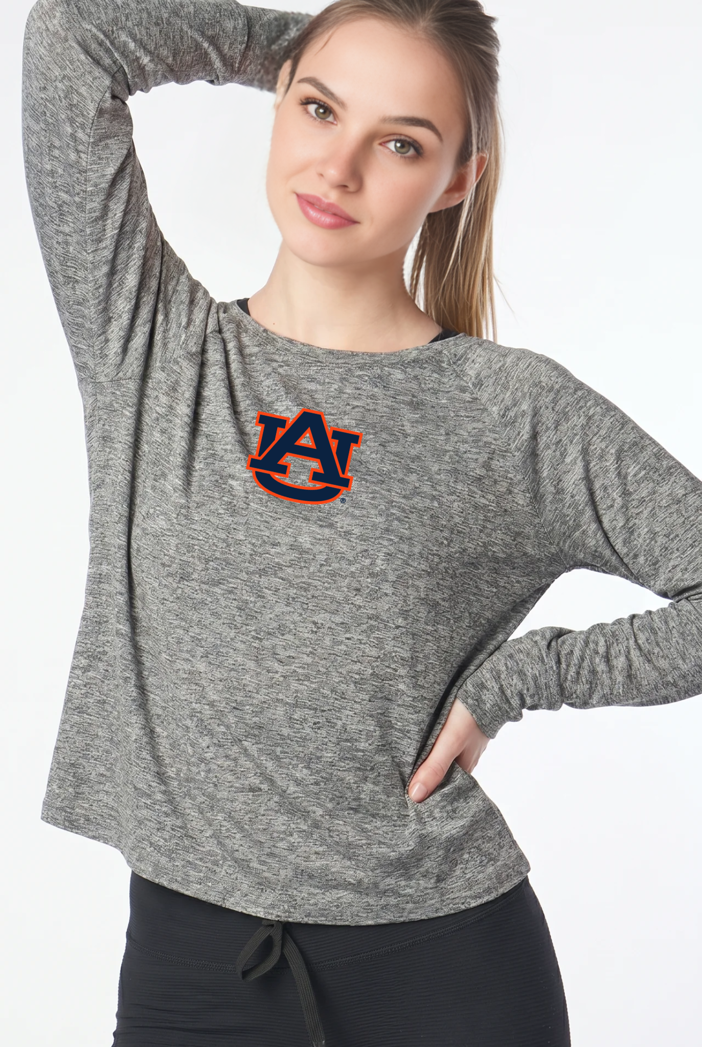 Kadi Raglan Long Sleeve Heather Grey Auburn