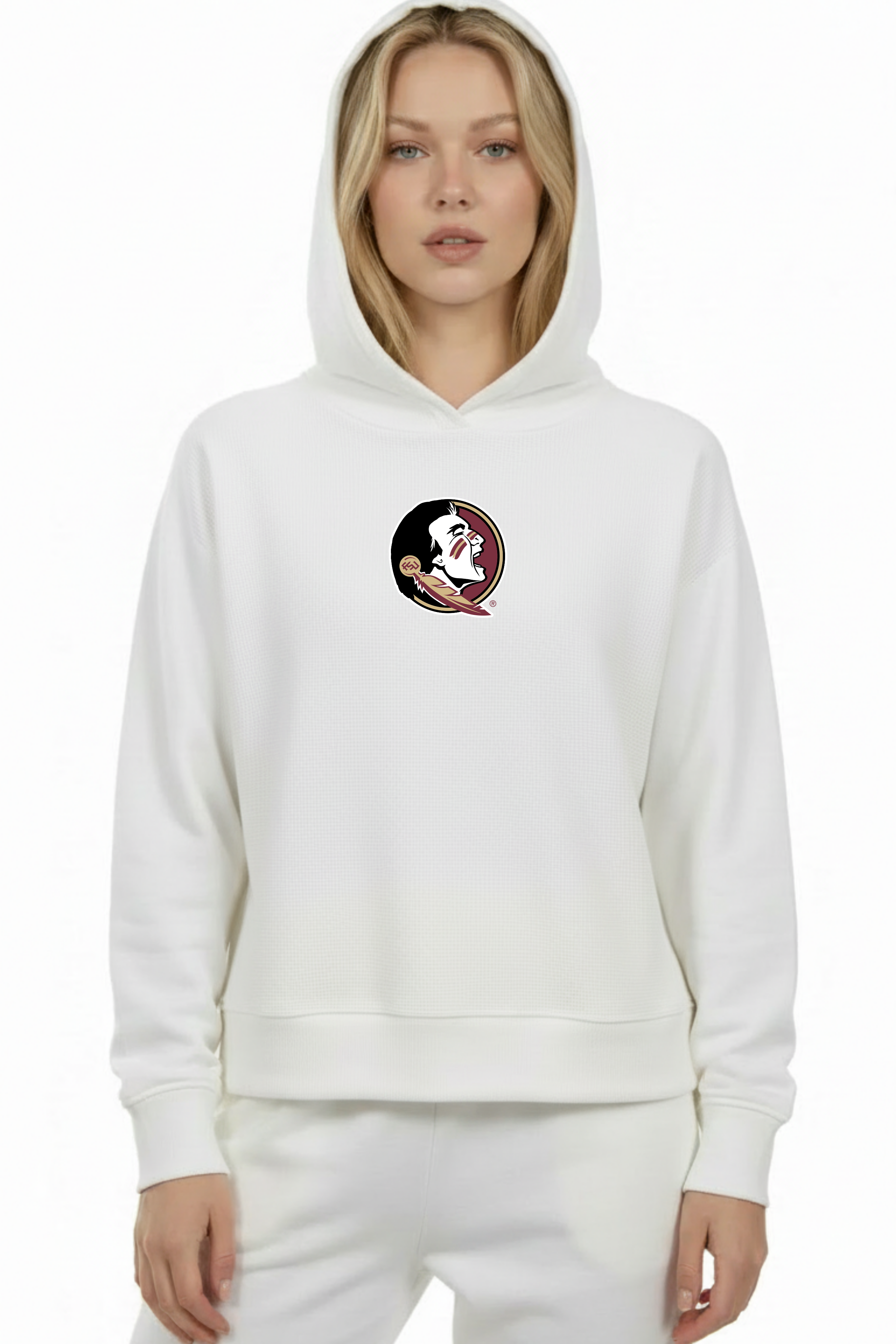 Relaxed Fit Waffle Hoodie Florida State