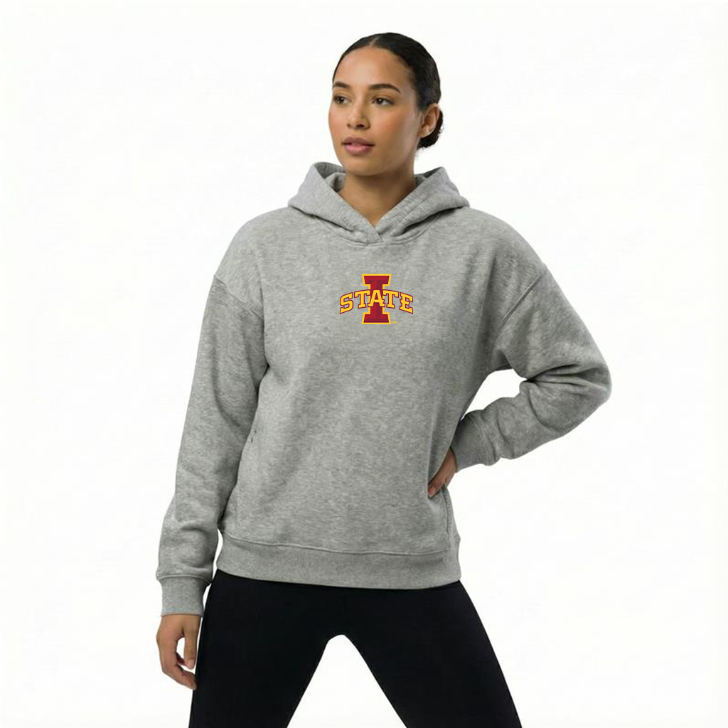 Oversized Zipper Pocket Hoodie Iowa State