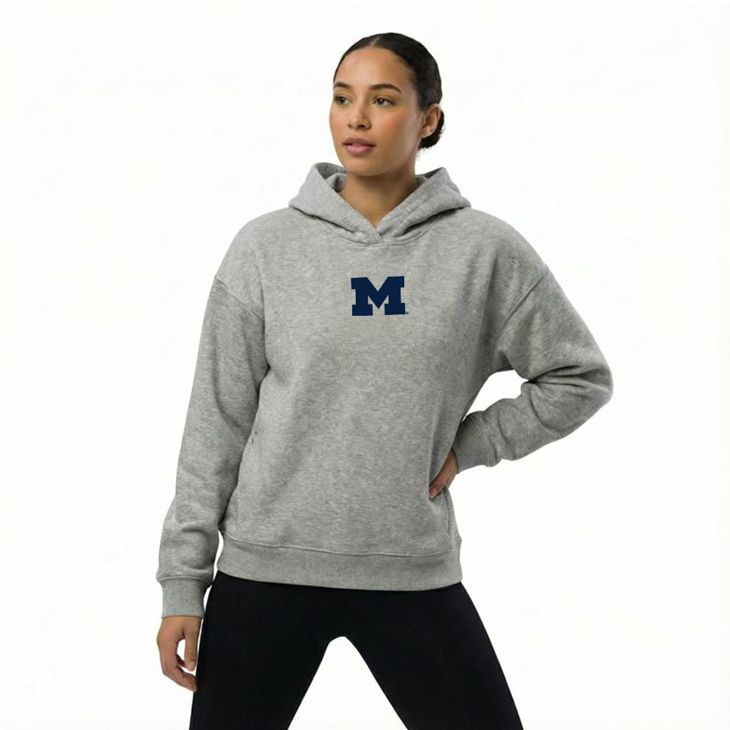 Oversized Zipper Pocket Hoodie Michigan