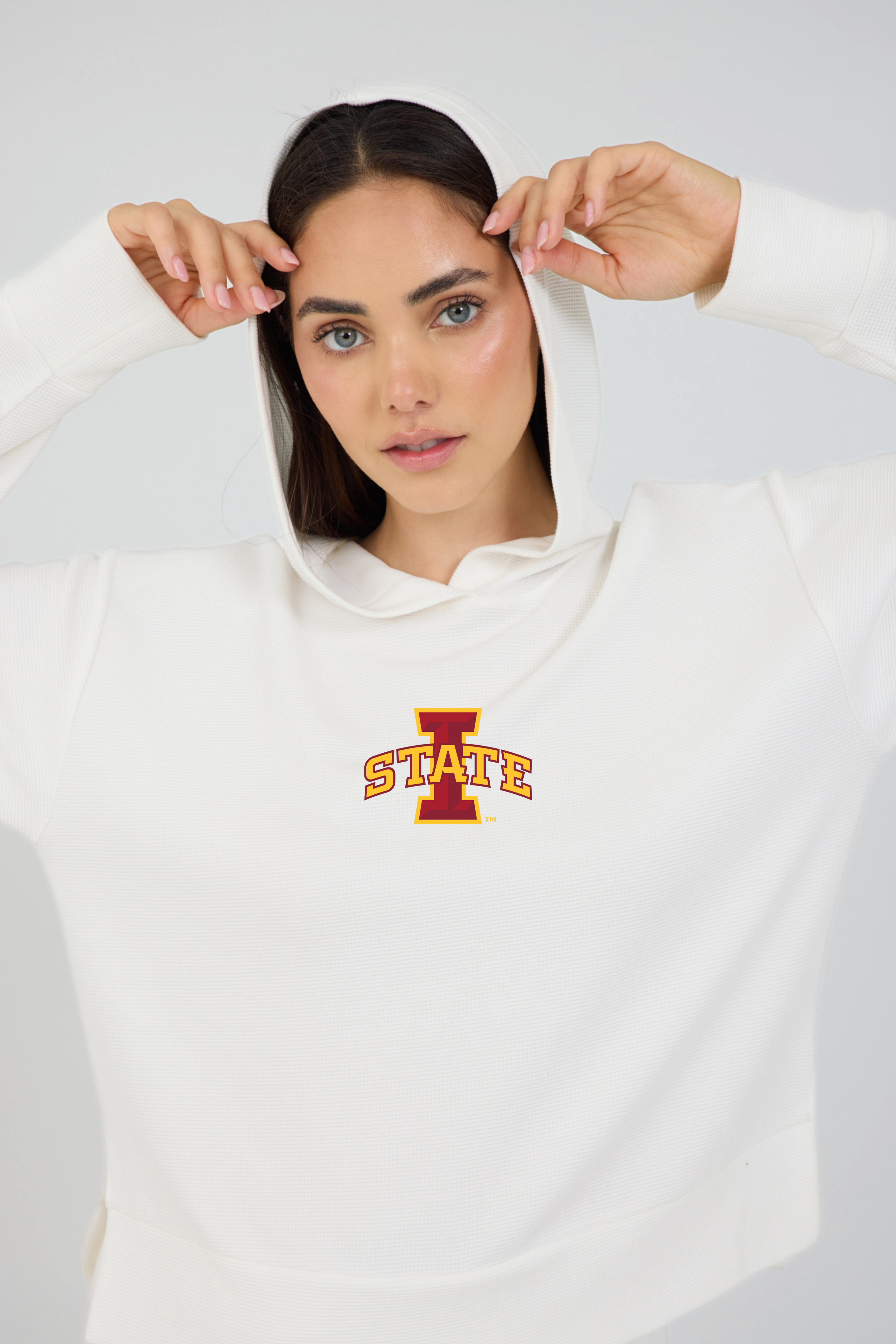 Relaxed Fit Waffle Hoodie Iowa State