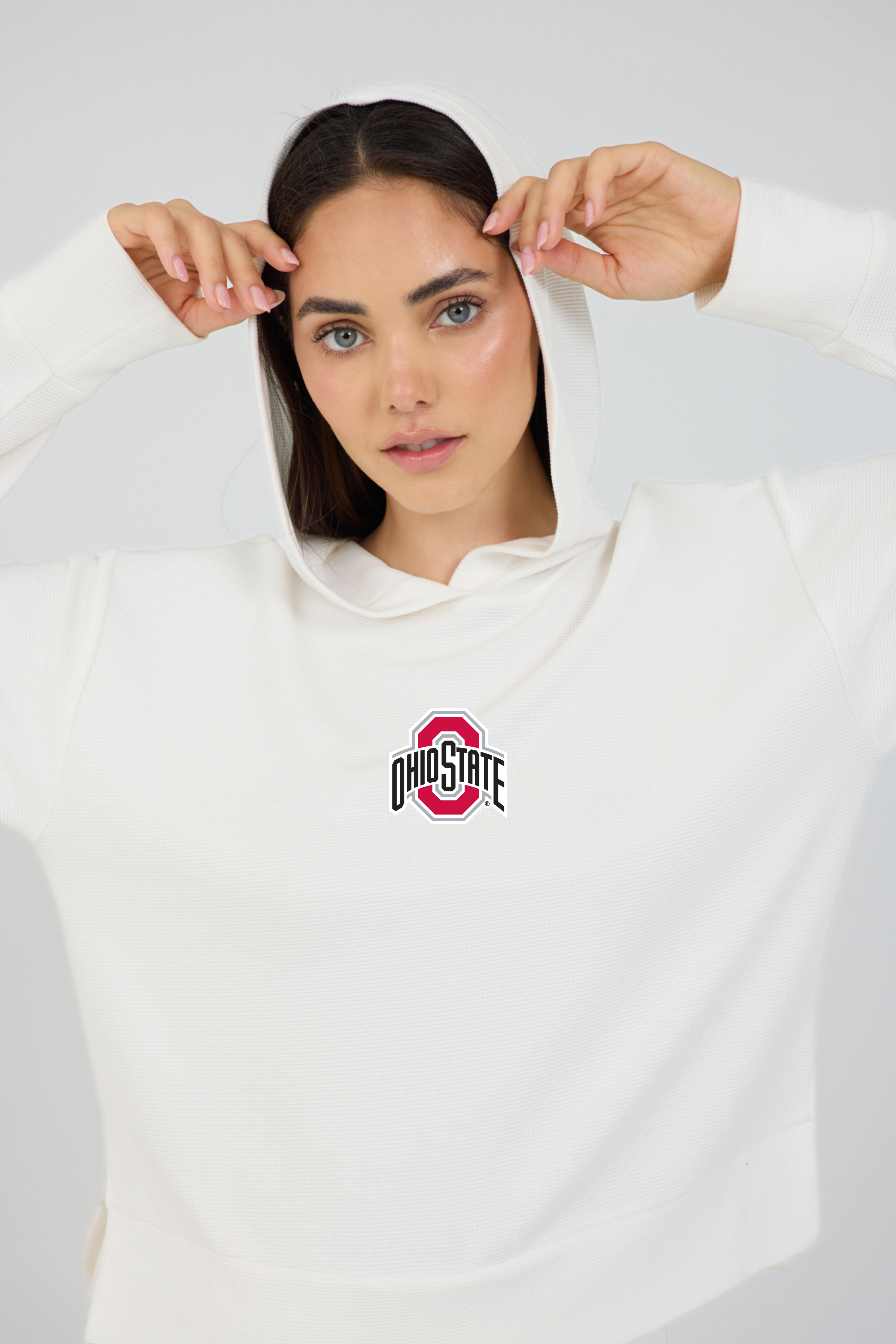 Relaxed Fit Waffle Hoodie Ohio State