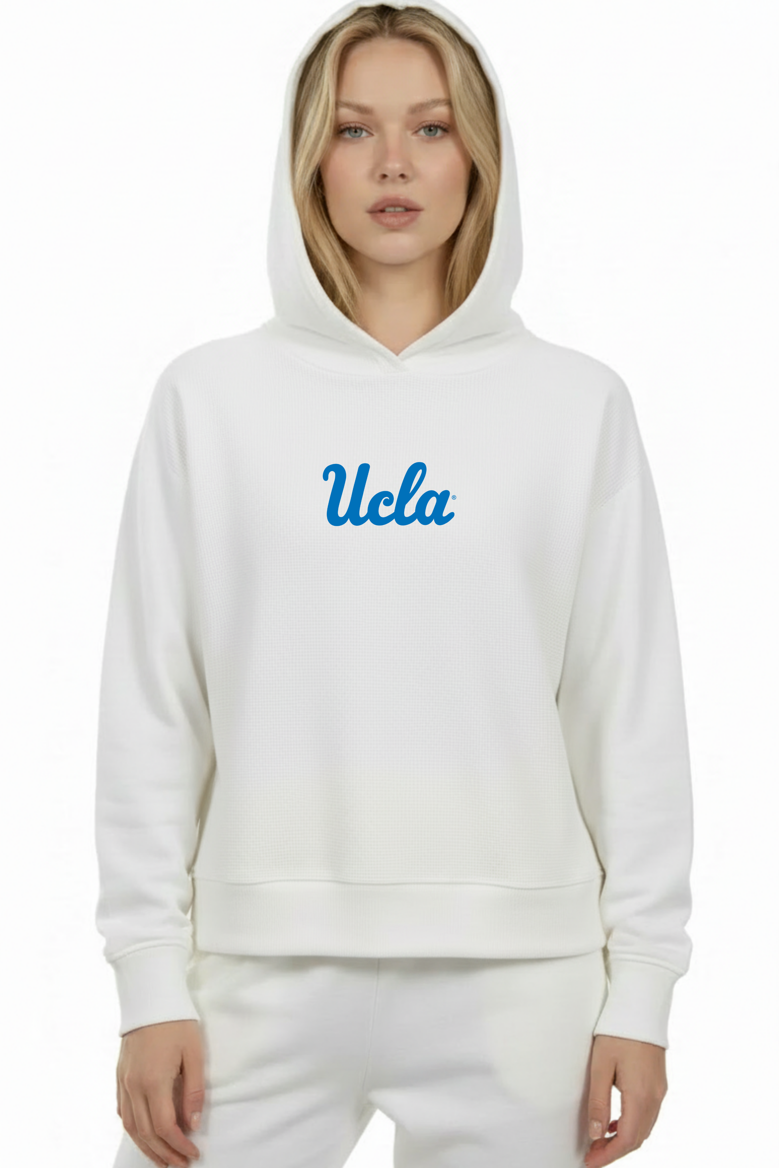 Relaxed Fit Waffle Hoodie UCLA