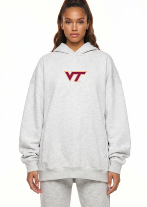 Oversized Zipper Pocket Hoodie Virginia Tech