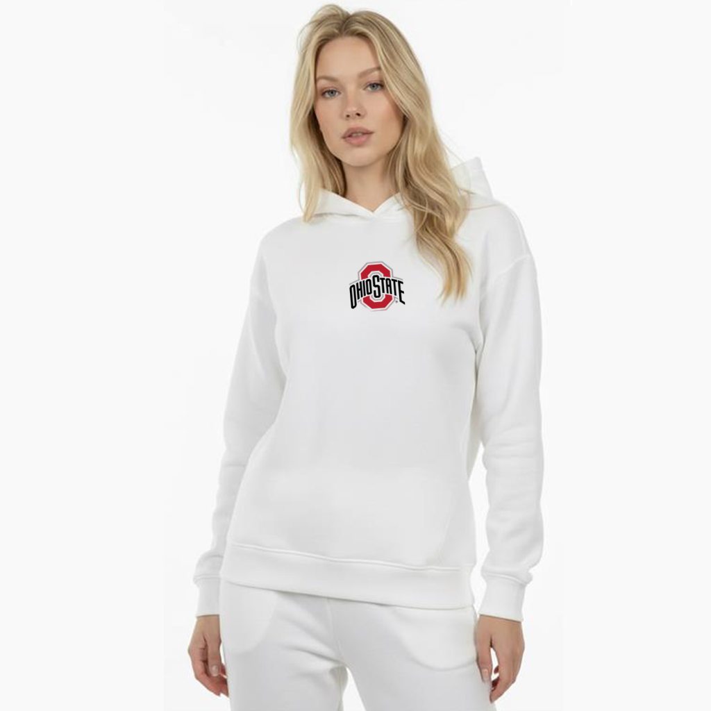 Oversized Zipper Pocket Hoodie Ohio State