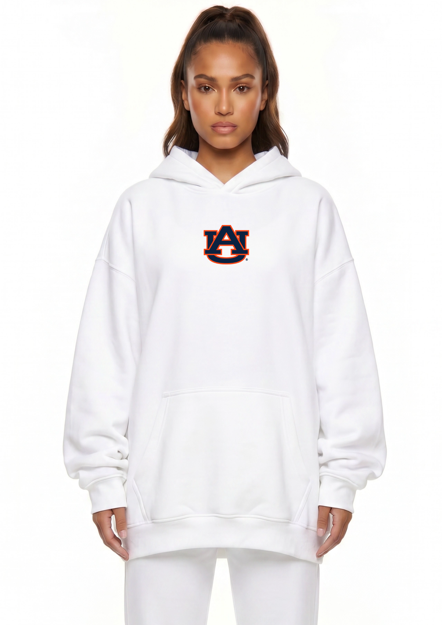 Auburn Kadi Oversized Zipper Pocket Hoodie – front view