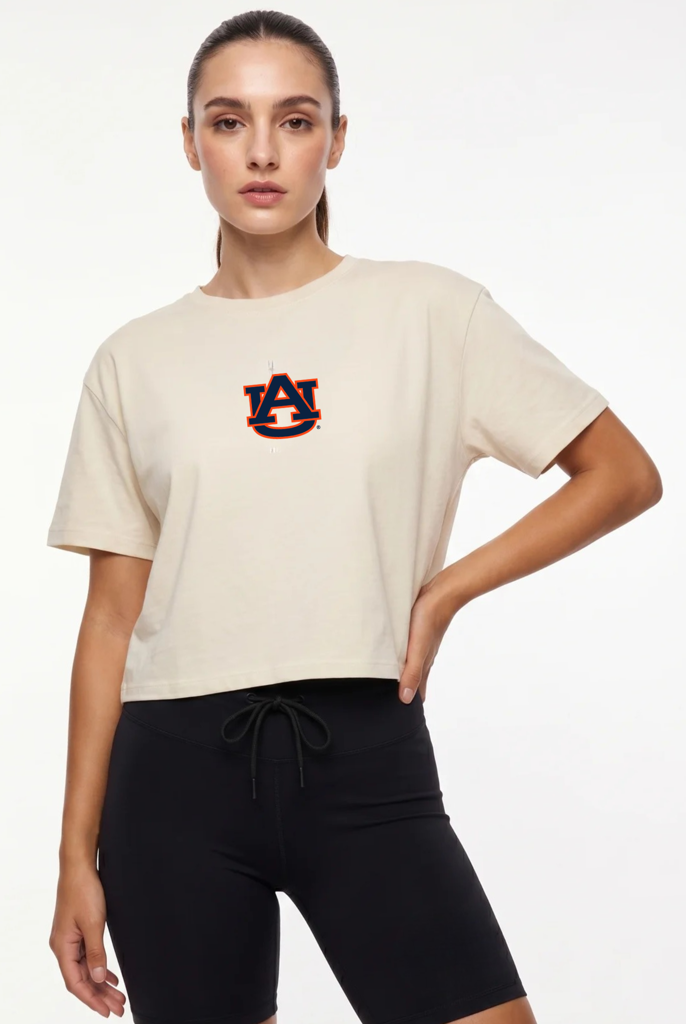 Auburn Kadi Turnout Tee, Bone colorway – alternate angle