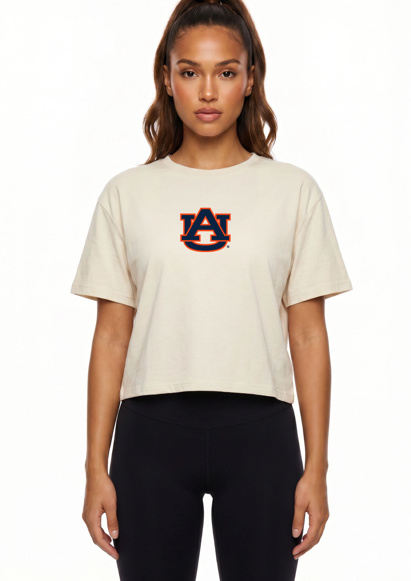 Auburn Kadi Turnout Tee, Bone colorway – front view