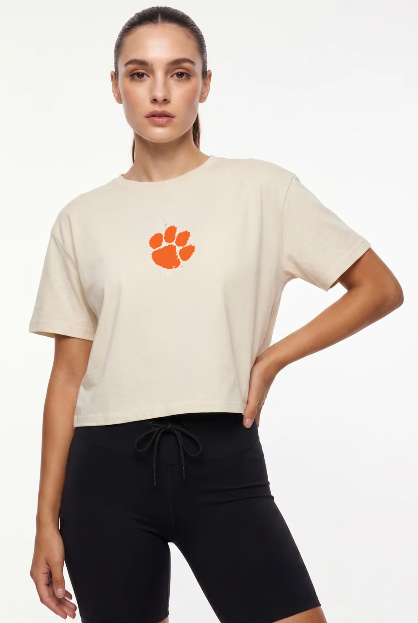 Clemson Kadi Turnout Tee, Bone colorway – alternate angle