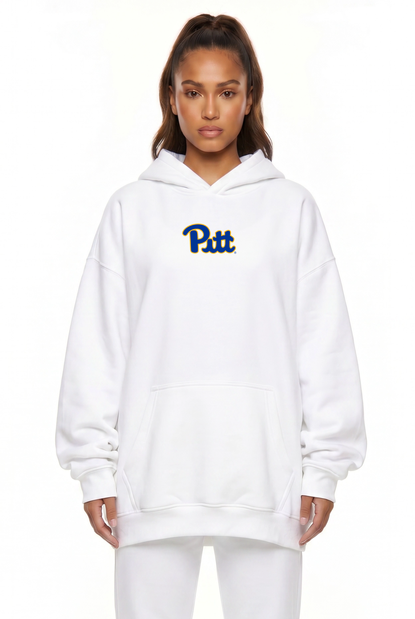 Zipper Hood Heather Grey Pittsburgh