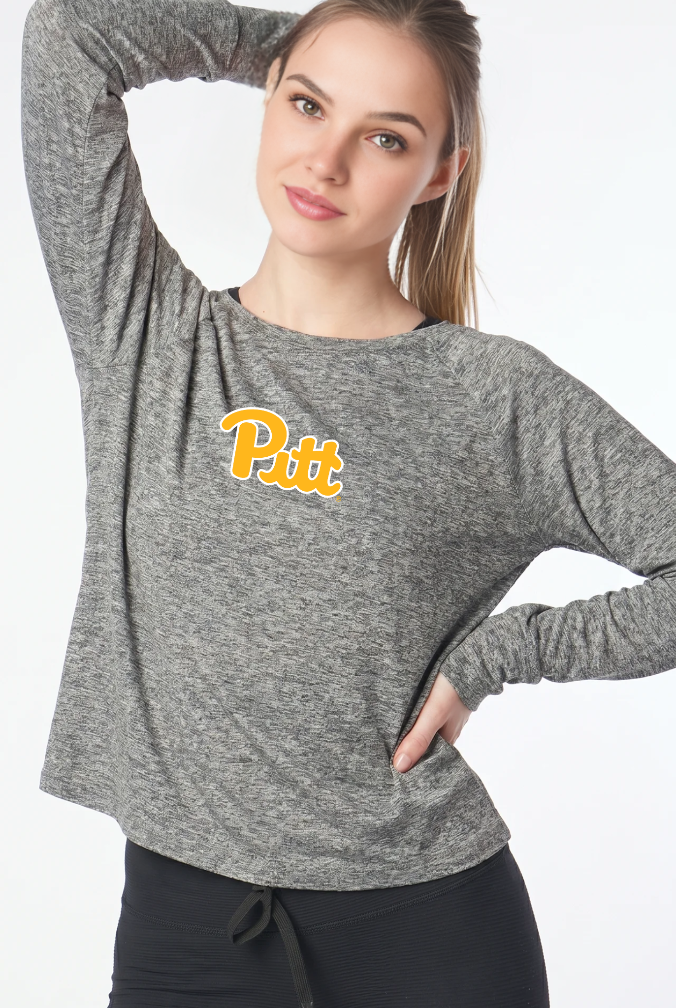Raglan Long Sleeve Heather Jersey 2 Pittsburgh