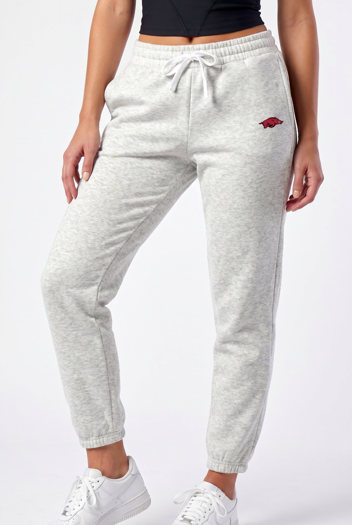 Arkansas Side Pockets Joggers Heather Grey