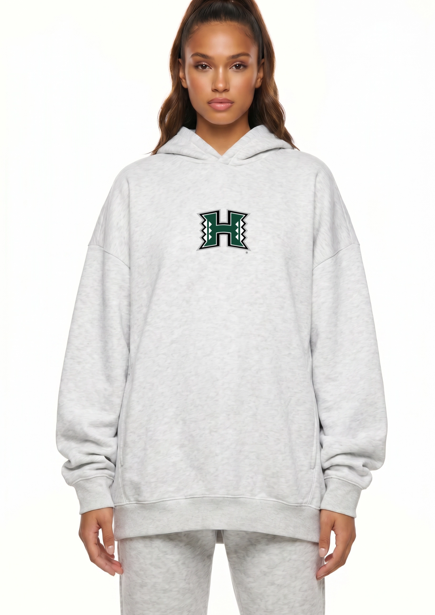 Hawaii Kadi Oversized Zipper Pocket Hoodie – alternate angle