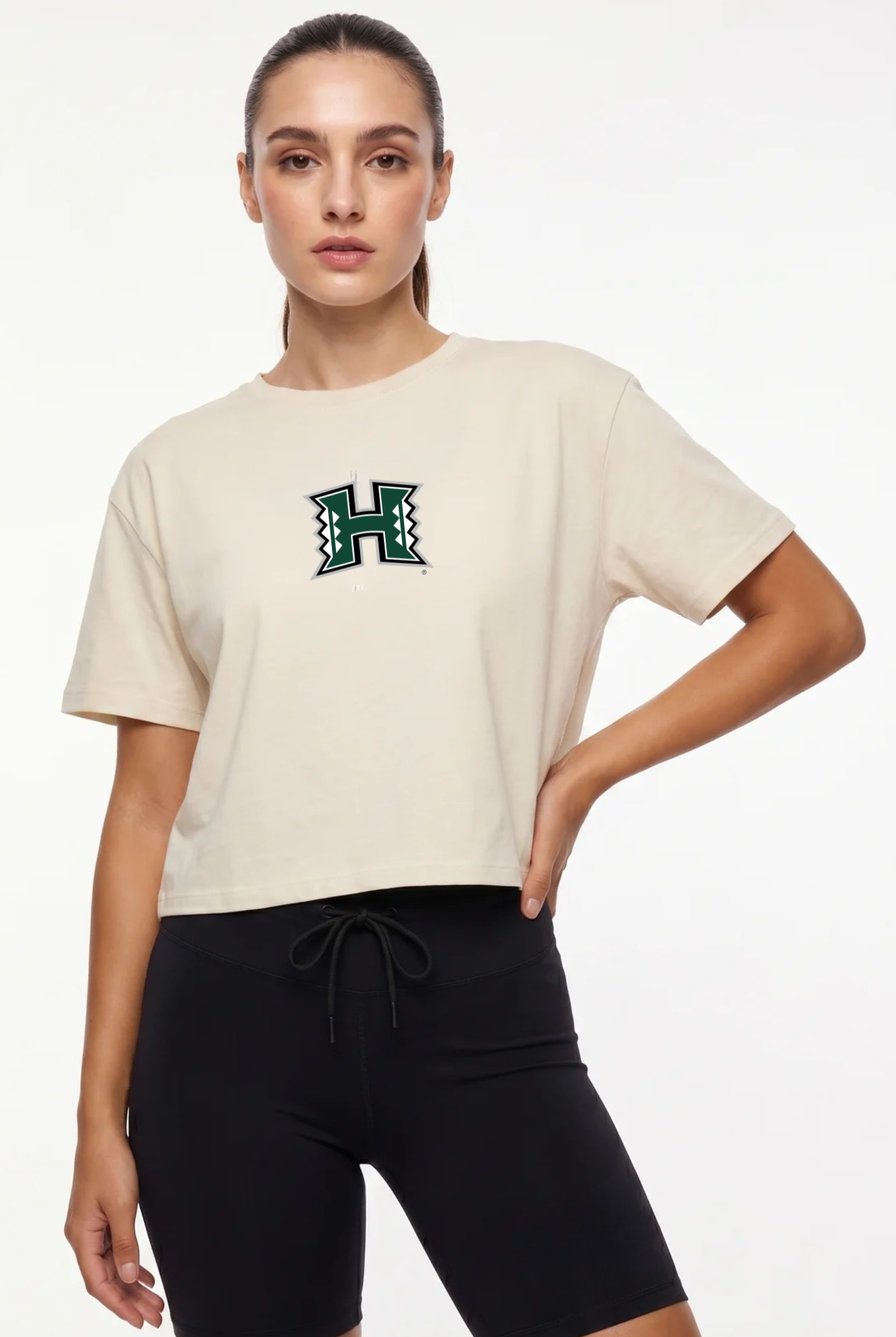 Hawaii Kadi Turnout Tee, Bone colorway – modern fit tee, styled view