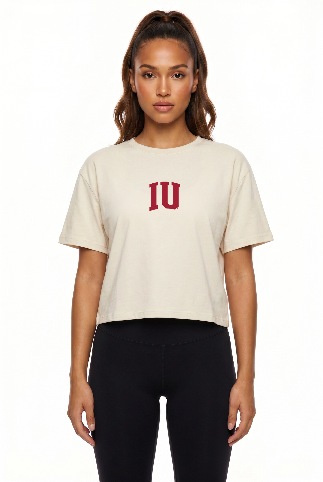 Indiana Kadi Turnout Tee, Bone colorway – officially licensed team logo front and center, front view