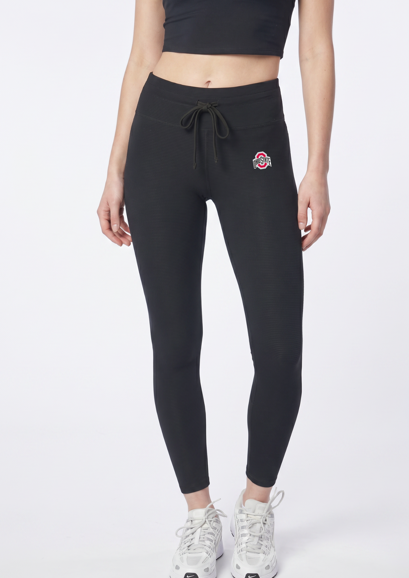 Ohio State Kadi 2x2 Ribbed Legging – full length styled view