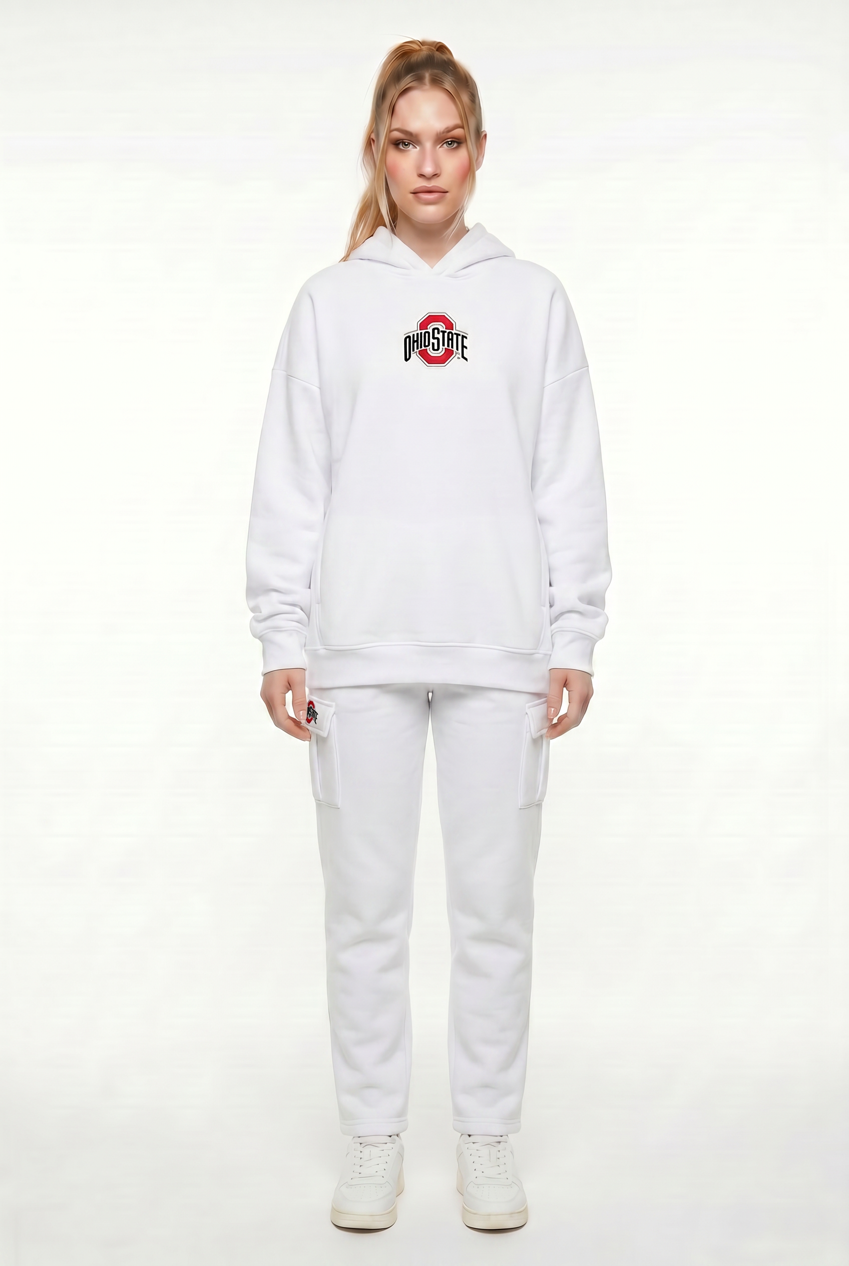 Ohio State Kadi Oversized Zipper Pocket Hoodie – front view
