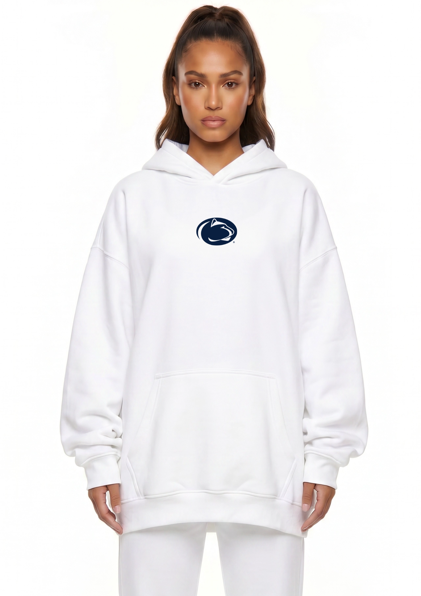 Penn State Kadi Oversized Zipper Pocket Hoodie – front view