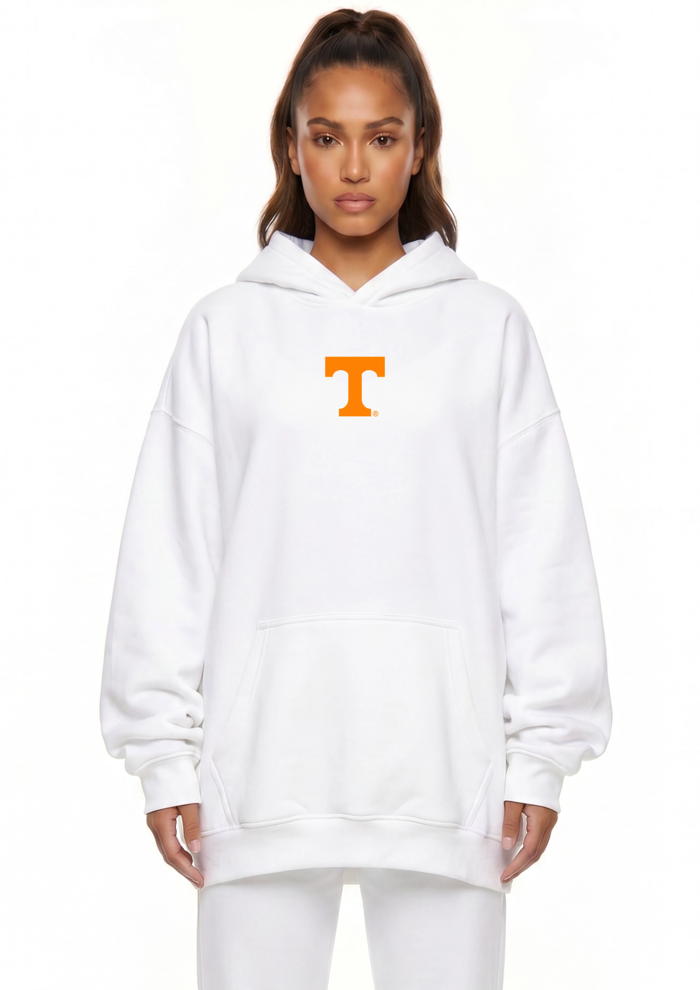 Tennessee Kadi Oversized Zipper Pocket Hoodie – front view