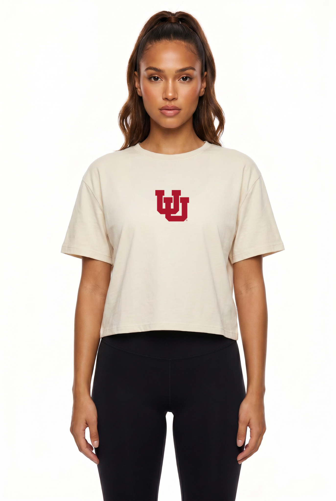 Utah Kadi Turnout Tee, Bone colorway – officially licensed team logo front and center, front view