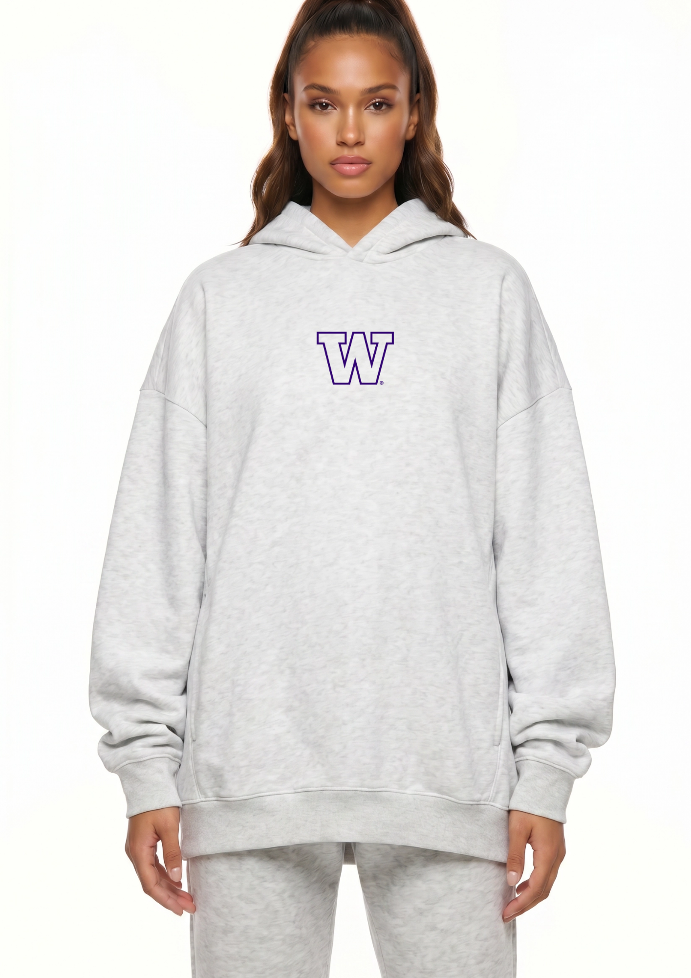Washington Kadi Oversized Zipper Pocket Hoodie – alternate angle