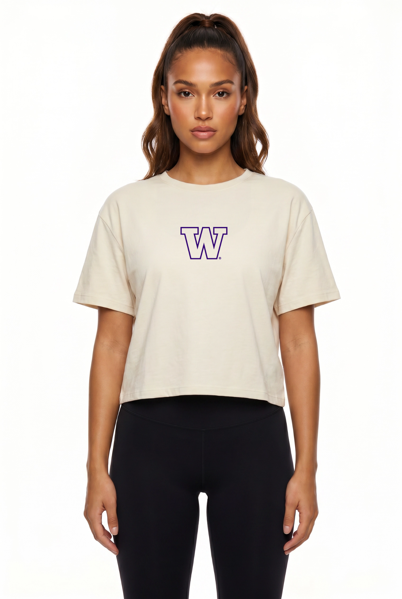 Washington Kadi Turnout Tee, Bone colorway – officially licensed team logo front and center, front view